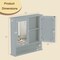 Wall Cabinet with Double Mirror Doors Adjustable Shelf Storage for Bathroom and Bedroom